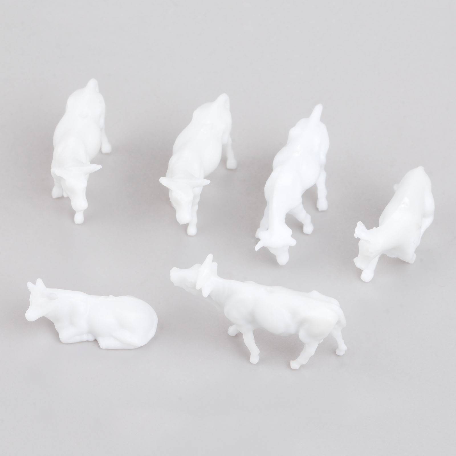 Farming Agriculture Model - 100pcs White Model Cows Scale 1:87
