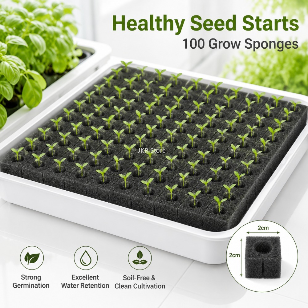 100Pcs Hydroponic Plant Sponge - Nursery Plug Tray 评论和价格