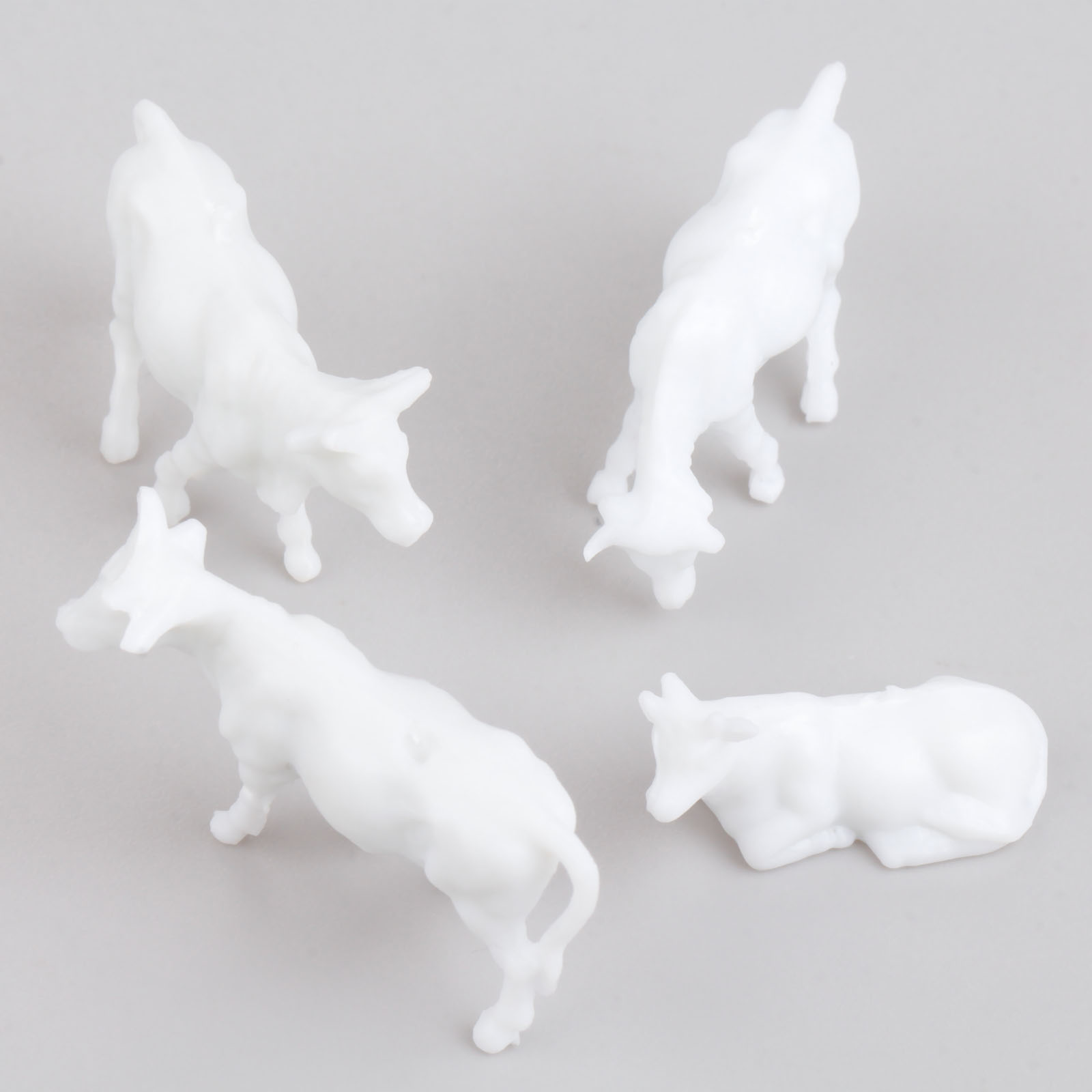 100pcs White Model Cows Scale  - Farming Agriculture Model 评论和价格