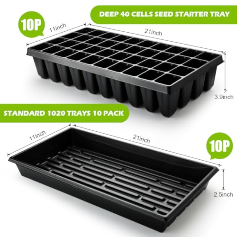 10 Pack 1020 Seed Starter Tray - Nursery Plug Tray 评论和价格