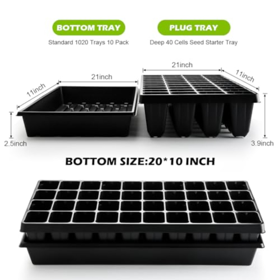 10 Pack 1020 Seed Starter Tray - Nursery Plug Tray 评论和价格